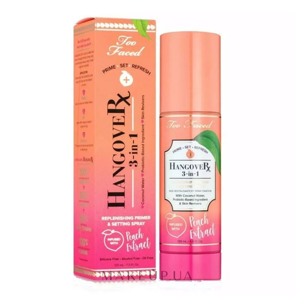 🆕Too Faced Hangover Rx 3-in-1 Peach Setting Spray - Picture 2 of 3